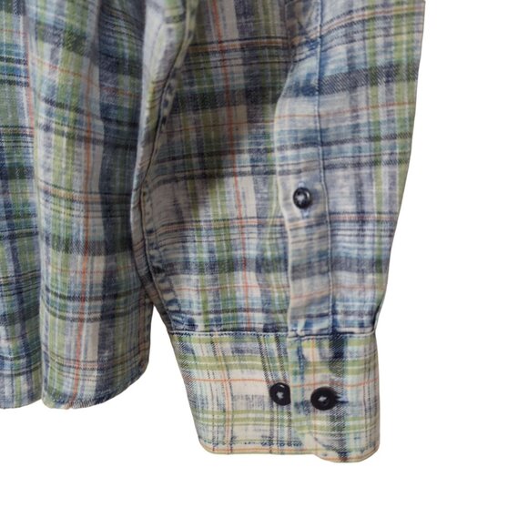 Tommy Bahama button down shirt Men's size XL blue plaid cotton - Picture 7 of 14